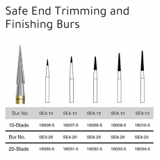 Carbide Bur Safe End Fin 10 Blade SE3-10 16006-5
